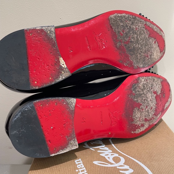 COPY - Men’s Christian Louboutin “Spooky 2 Flat” Black Patent Oxford - Picture 7 of 11